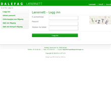 Tablet Screenshot of lerer.dalefag.no
